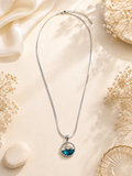 Blue Crystal Dolphin Pendant Necklace